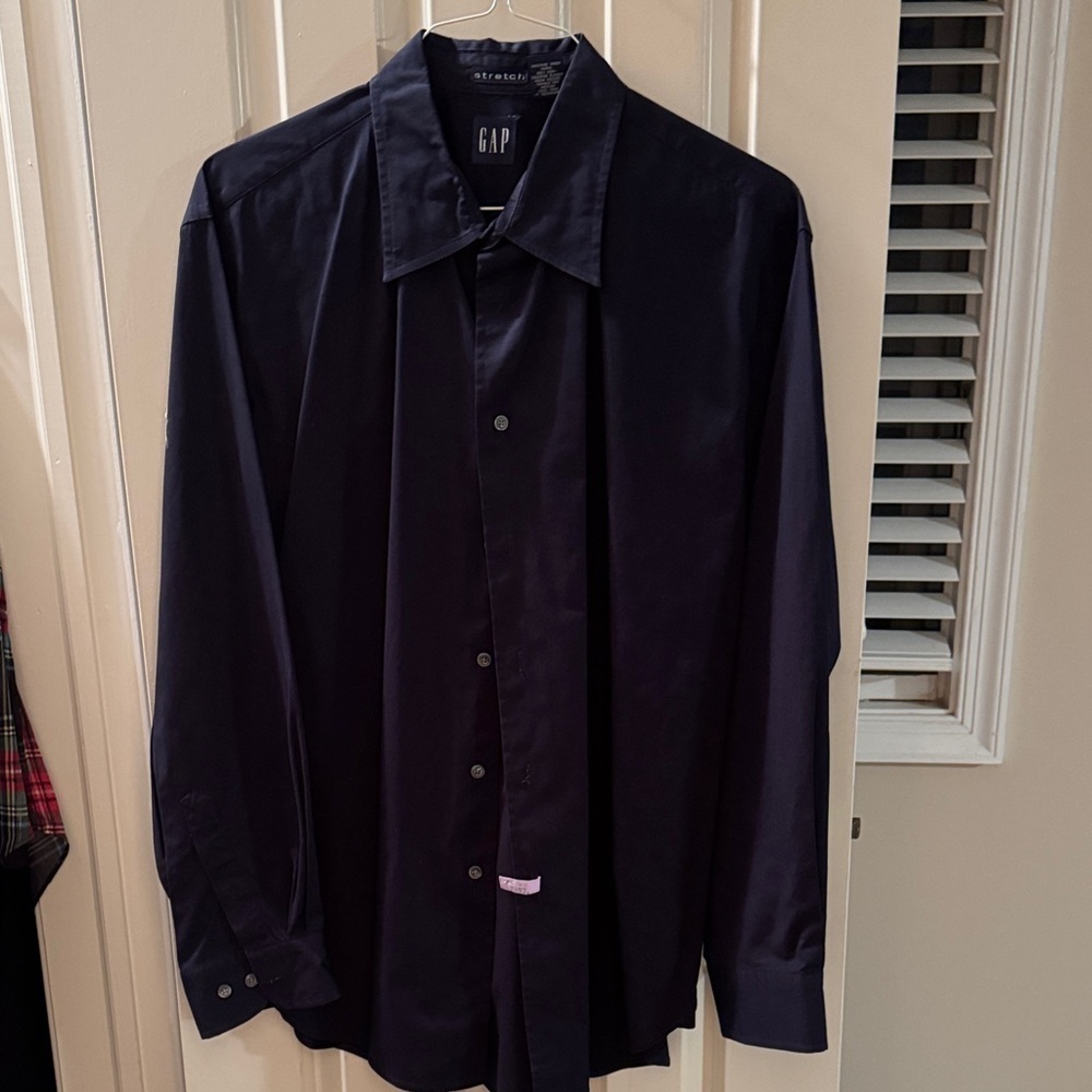 GAP Men's Deep Blue Dress Shirt